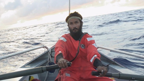 Bhavik rowing across the Atlantic